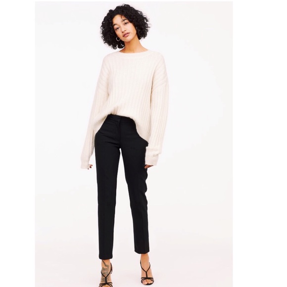 NWT H&M Black Ankle Length Slacks Trouser Pants - Picture 1 of 4